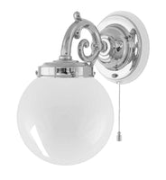 Wall light - Topelius - nickel, with opal white glass thumbnail image