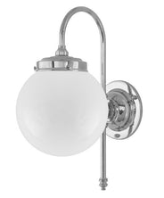 Wall Light - Blomberg 80 - Nickel - Opal White Globe Shade thumbnail image