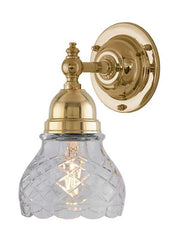 Badrumslampa - Adelborg mässing, slipat klarglas thumbnail image