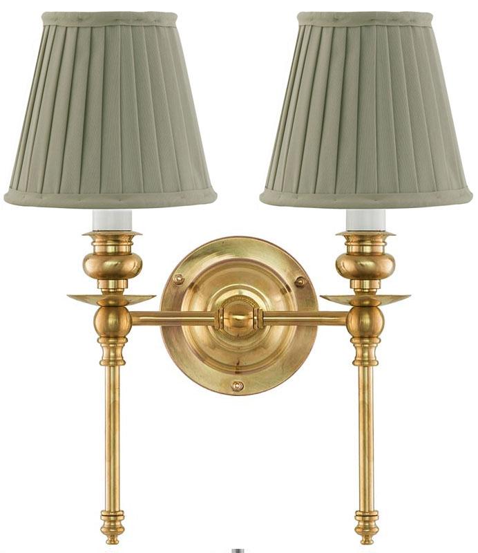 Wall light - Wivallius - Olive green Fabric Shades