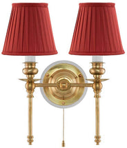 Wall light - Wivallius - Red Fabric Shades thumbnail image