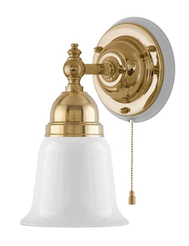 Wall Light - Adelborg - Brass - Opal White Bell Shade image