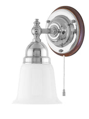 Wall Light - Adelborg - Nickel - Opal White Bell Shade thumbnail image