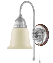 Wall Light - Ahlström - Nickel Plated with Off-White Glass Shade thumbnail image