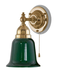 Wall Light - Adelborg -Brass - Green Bell Shade thumbnail image