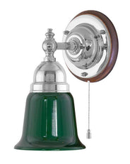 Wall Light - Adelborg - Nickel -Green Bell Shade thumbnail image