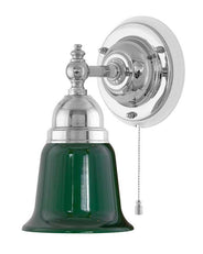 Wall Light - Adelborg - Nickel -Green Bell Shade thumbnail image