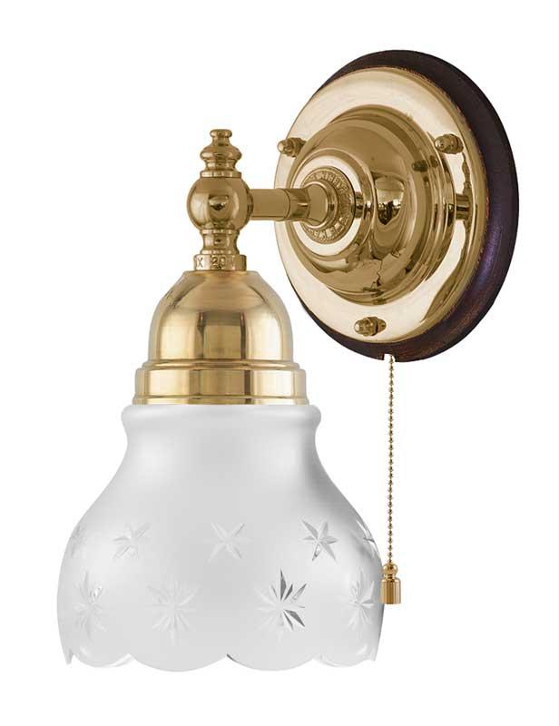 Wall Light - Adelborg - Brass, Matte Cut Glass image
