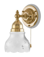 Wall Light - Adelborg - Brass, Matte Cut Glass thumbnail image