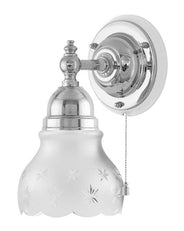 Wall Light - Adelborg - Nickel, Matte Cut Glass thumbnail image