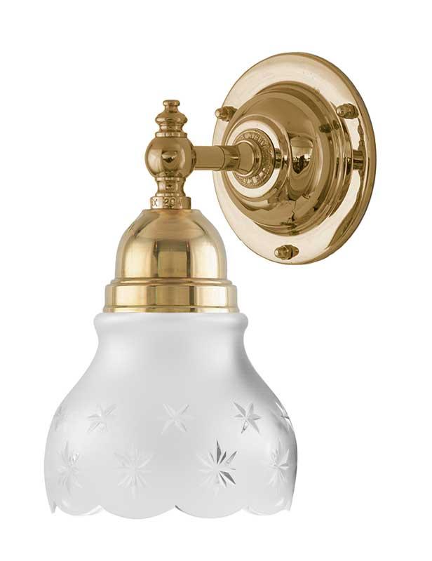 Badrumslampa - Adelborg mässing, slipat mattglas image