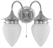 Wall Light - Tigerstedt, Nickel - Opal White Shades thumbnail image