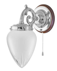 Vägglampa - Topelius förnicklad slipat mattglas thumbnail image