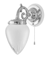Vägglampa - Topelius förnicklad slipat mattglas thumbnail image