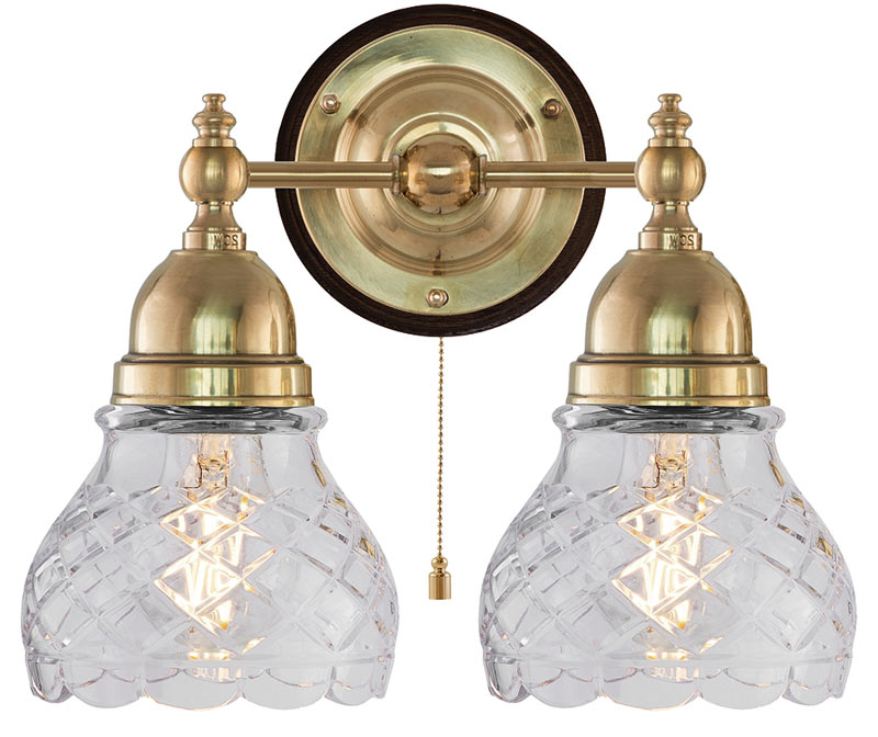 Wall Light - Bergman, Clear Cut-Glass Shades image