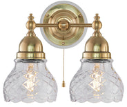 Wall Light - Bergman, Clear Cut-Glass Shades thumbnail image