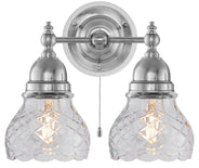 Wall Light - Bergram - Nickel and Clear Cut Glass thumbnail image