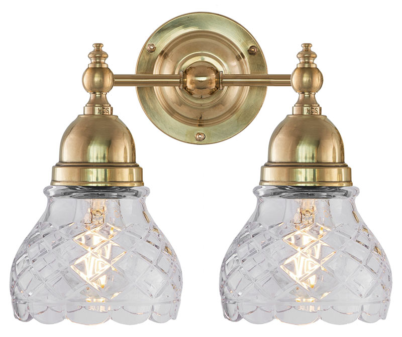 Wall Light - Bergman, Clear Cut-Glass Shades image