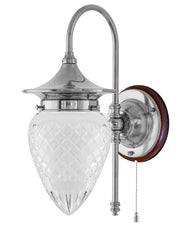 Wall Light - Fryxell - Nickel - Clear Drop Shade thumbnail image