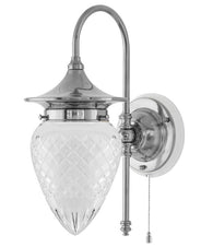 Wall Light - Fryxell - Nickel - Clear Drop Shade thumbnail image