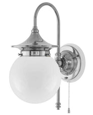 Wall Light - Fryxell - Nickel - Globe Shade thumbnail image
