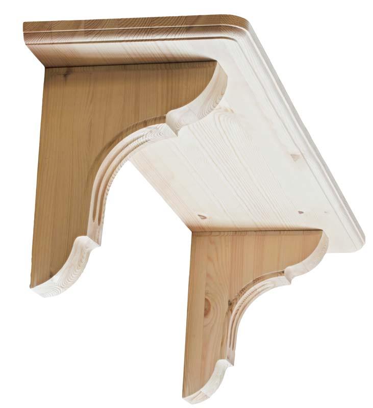 Hatthylla i furu 115 cm - Klassisk gammaldags stil – Sekelskifte