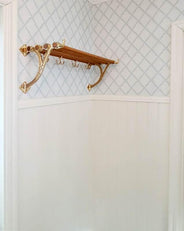 Hat rack - Sekelskifte - Brass & Oak, 115 cm (45.3 in.) thumbnail image
