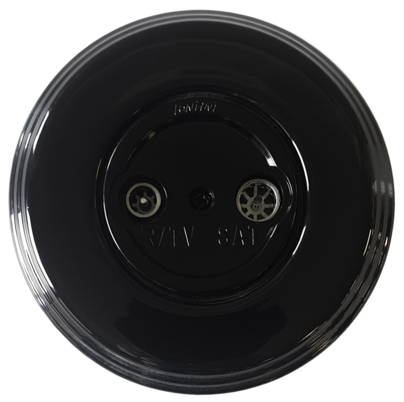 TV/SAT Socket - Black Porcelain - Fontini