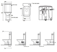 Art Deco WC-Spülkasten - Für Bodenstehende mit Seitlichem Hebel thumbnail image
