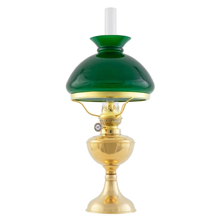 Kerosene Lamp - Arnö Brass with Green Vesta Shade image