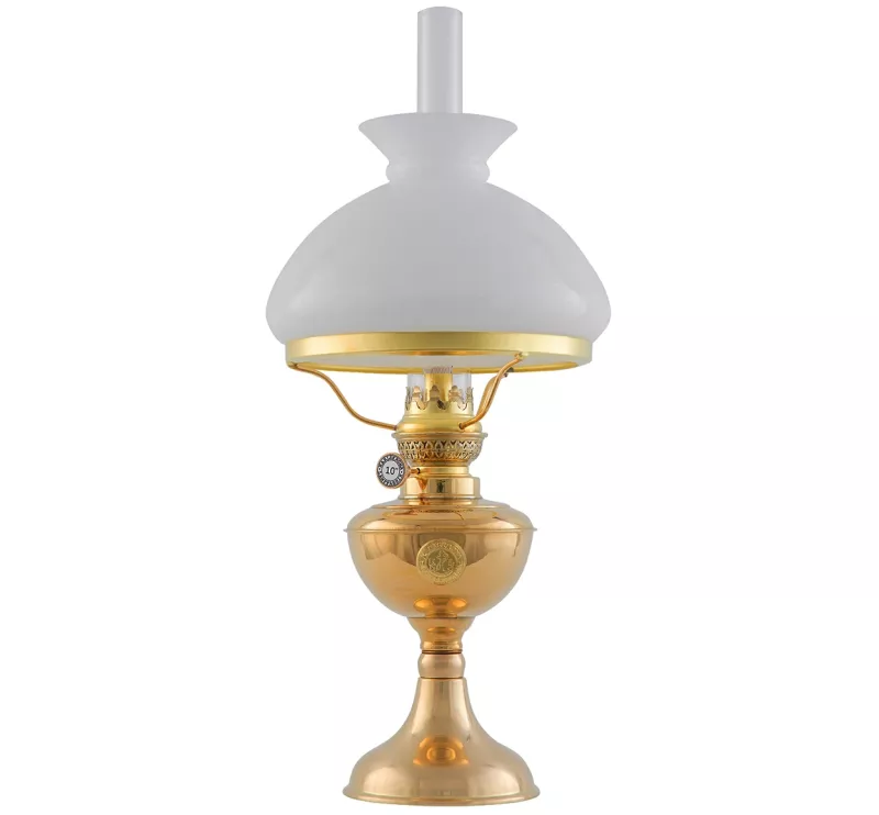 Kerosene Lamp - Arnö Brass with White Vesta Shade image