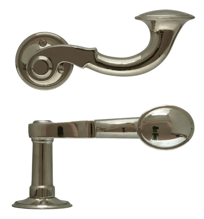 Door Handle - Large Post Horn - Nickel