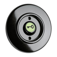 Schalter, rund, Bakelit – Signalknopf Schlüssel selbstleuchtend thumbnail image