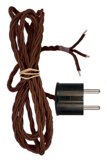 Textile cable for wall mount with plug - Brown/3 m (9.84 ft.) image