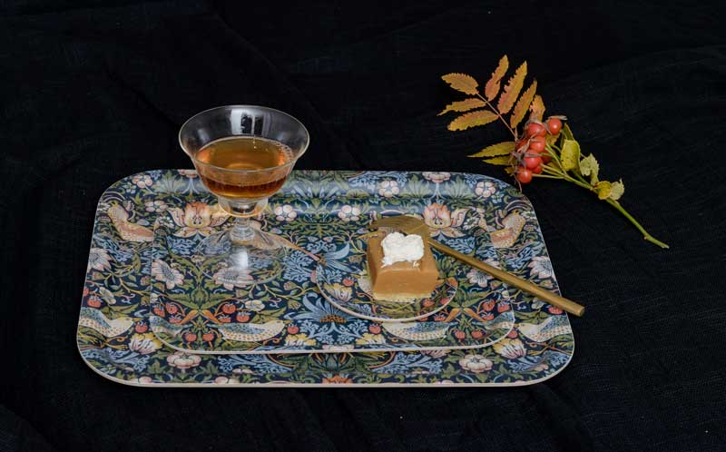 Brikker til glass 4-pakning - William Morris, Strawberry Thief image