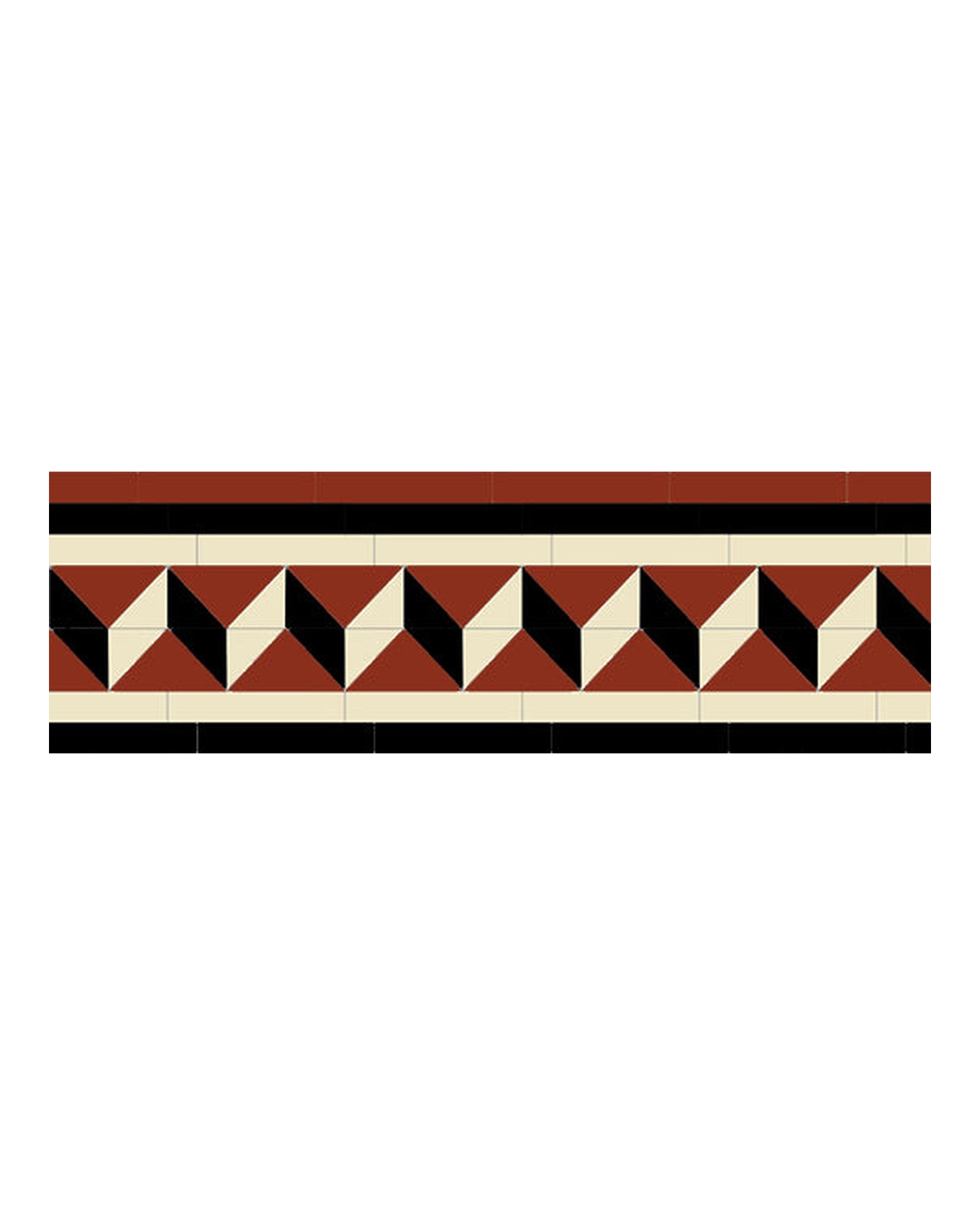 Tile Border - Bristol 225 mm - Red / Black / Super White image