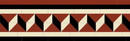 Klinkefrise - Bristol, 225 mm - Red ROU/Black NOI/Super White BAS thumbnail image