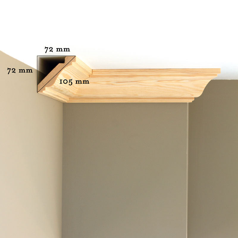 Crown molding/cornice pine - Sekelskifte