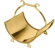 Log holder - Art deco brass thumbnail image