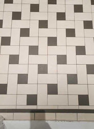 Winchester - Victorian Floor Tiles - White/Red - Super White BAS/Red ROU thumbnail image