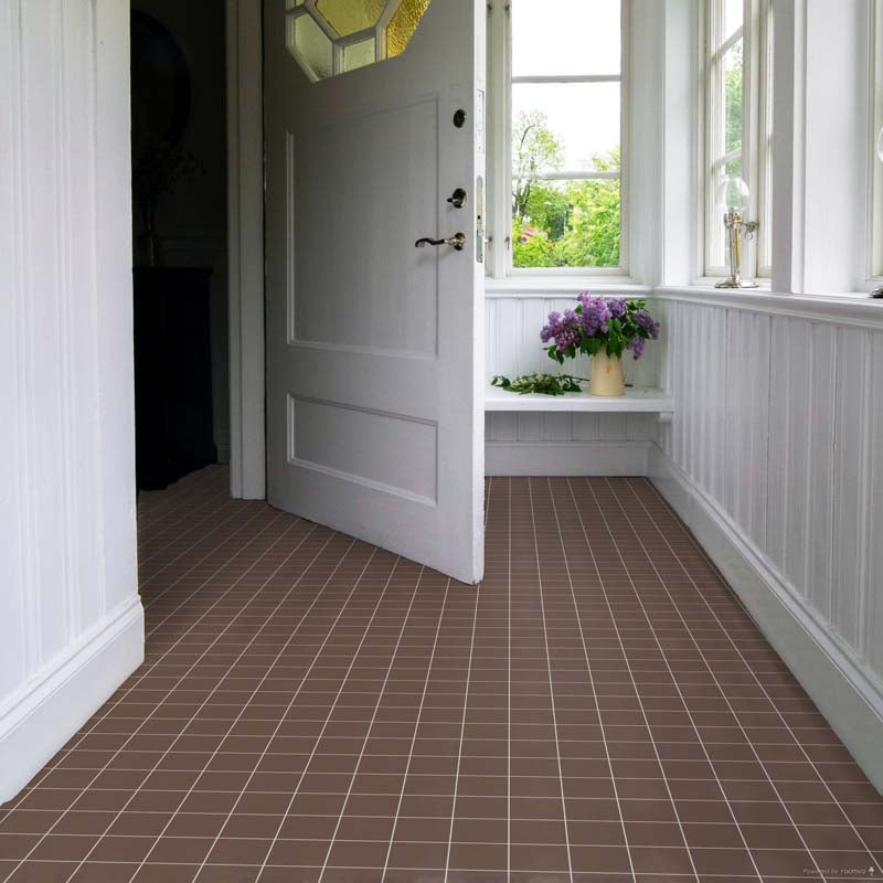 Floor Tiles - 10 x 10 cm (3.93 x 3.93 In.) - Chocolate CHO image