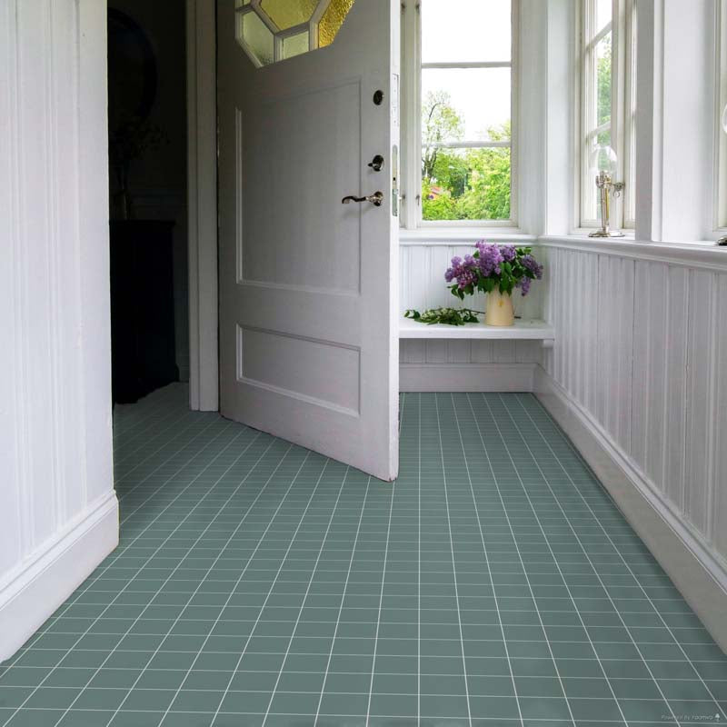 Floor Tiles - 10 x 10 cm (3.93 x 3.93 In.) - Dark Green VEF image