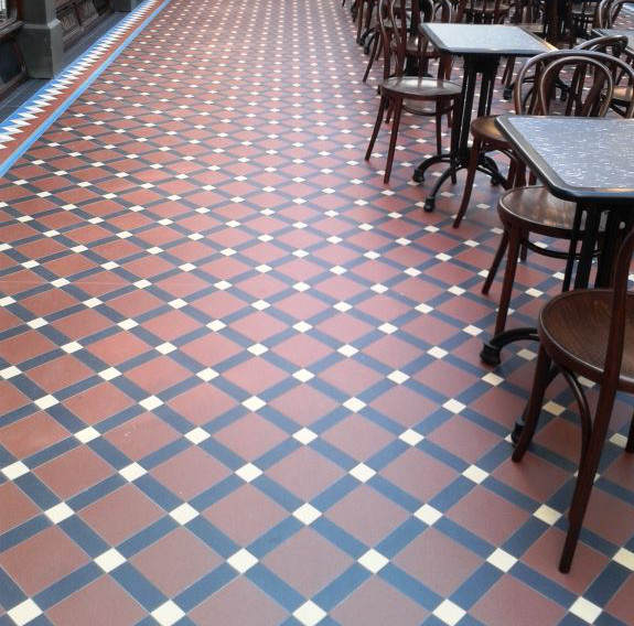 Canterbury - Victorian Floor Tiles - Red ROU/Black NOI/Cognac COG image