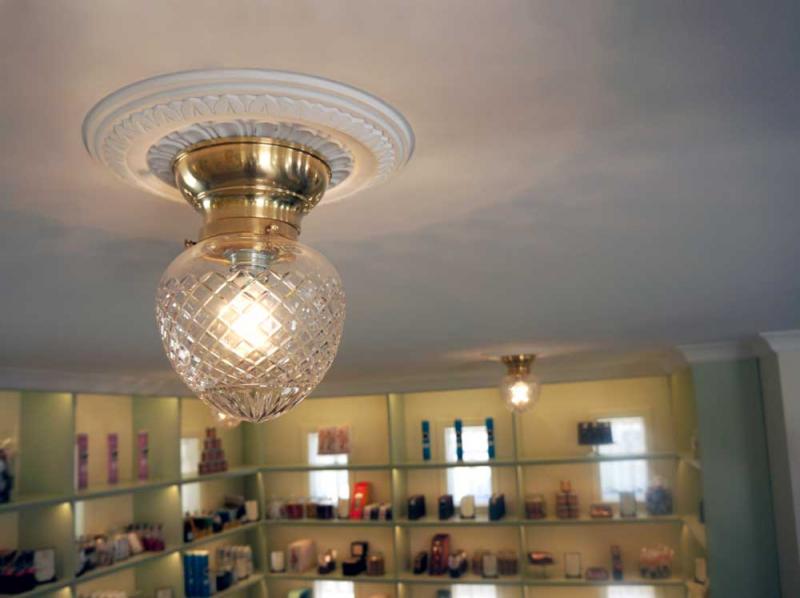 Bowl Light - Fröding 100 - Brass - Clear Cut-Glass Shade image