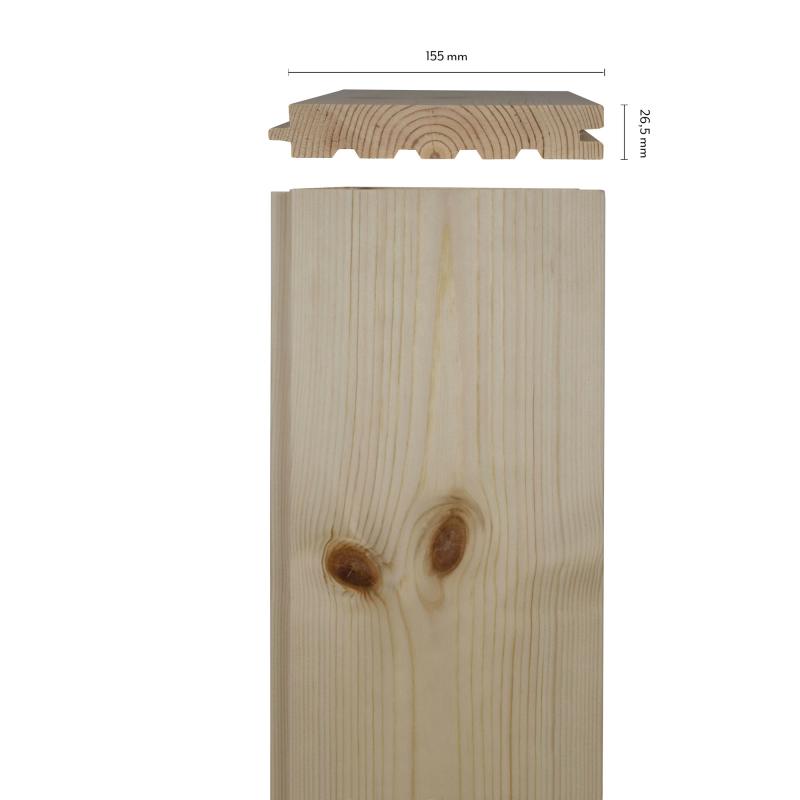 Pine Flooring Vasastan - 26,5 x 155 mm - Solid Wood Flooring image